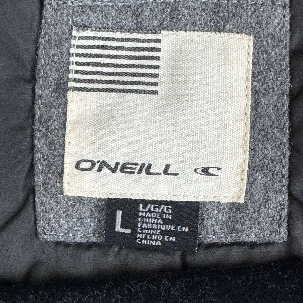 O'Neill Gray Wool Blend Bomber Jacket Men's Large - Picture 7 of 16